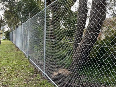 RWAP ChainWire Fencing with top Barbed Wire